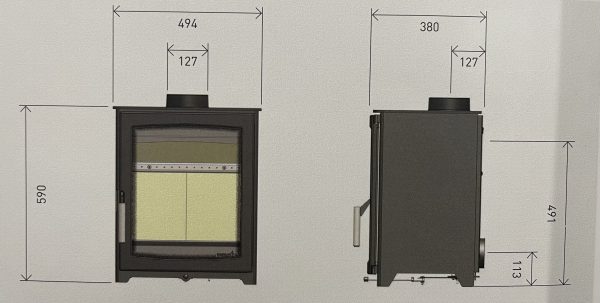 Parkway aspect 5 wood burner - Image 3