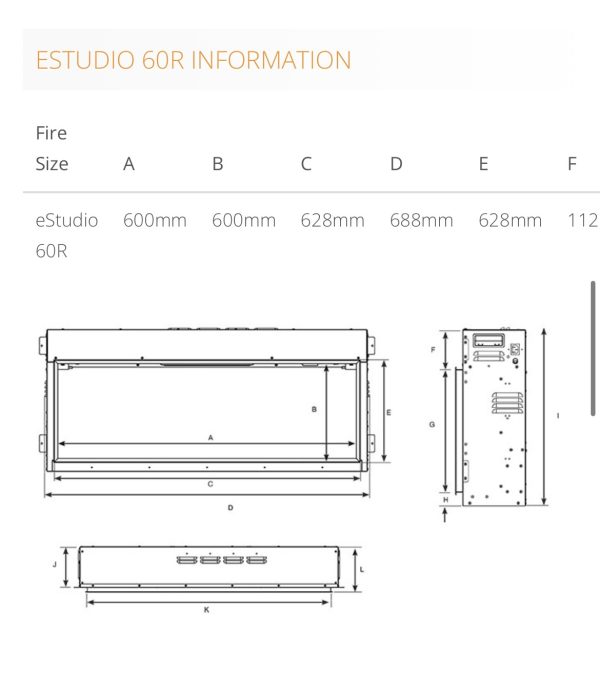 Gazco E studio  60R electric fire - Image 2