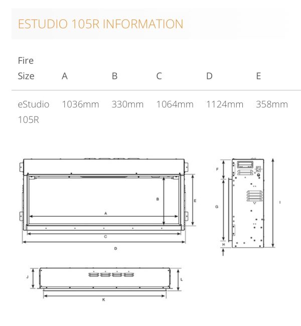 Gazco estudio 105R electric fire - Image 3